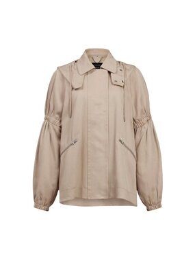 AllSaints Cherry Jacket in Barley Beige Hooded Zip Front S All Saints